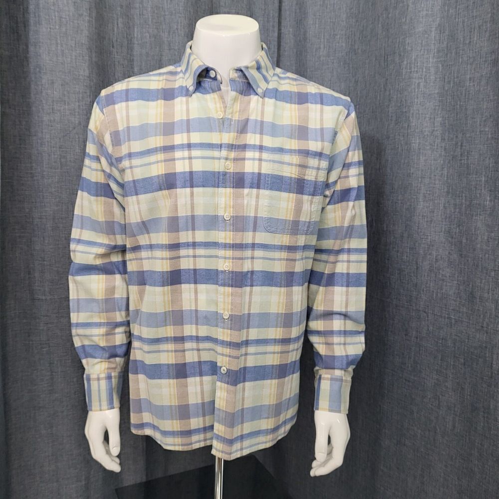 Tommy Bahama Mumbai Madras Shirt Dockside Blue Men's Large